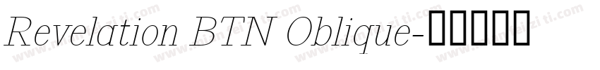 Revelation BTN Oblique字体转换